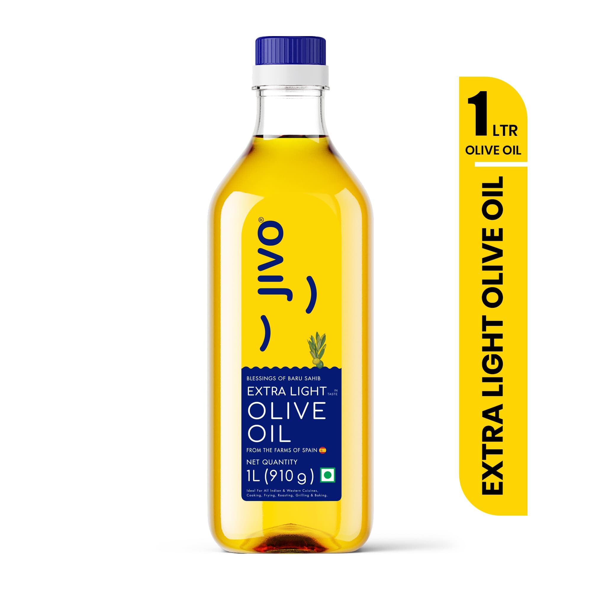 Jivo Extra Light Olive Oil 1 Litre | Recommendable for Roasting, Frying, Baking All type of Cuisines