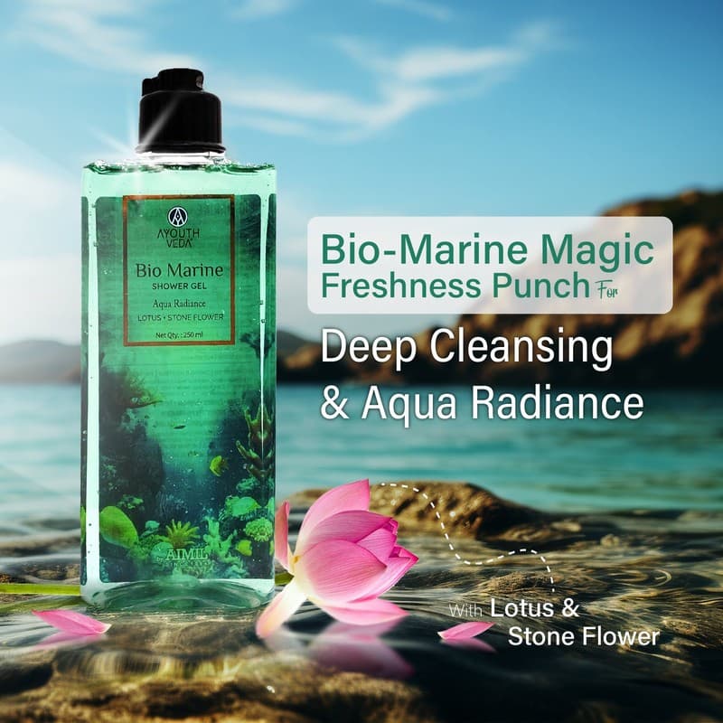 Bio Marine Shower Gel With Lotus & Stone Flower For Aqua Radiance- (250 ml)