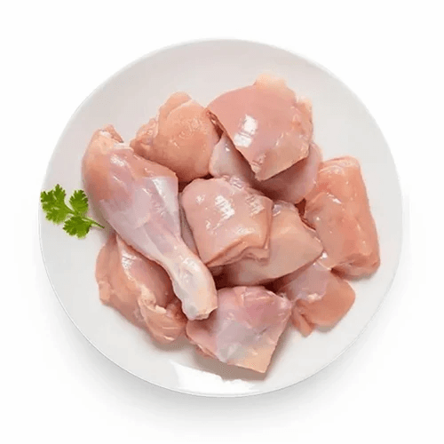 Chicken Breast with Bone Curry Cut Skinless 750 Gms