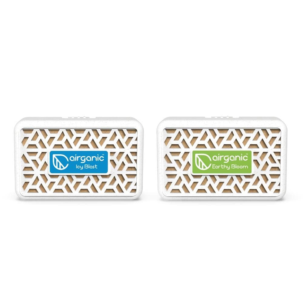 Airganic Aroma Car AC Vent Combo kit - Icy Blast & Earthy Bloom