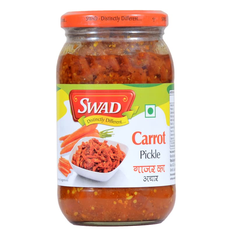 SWAD Delicious and Tangy Carrot Pickles and Pickles and Chutney/Gajar Ka Achaar - 400 Gm (Pack of 2)