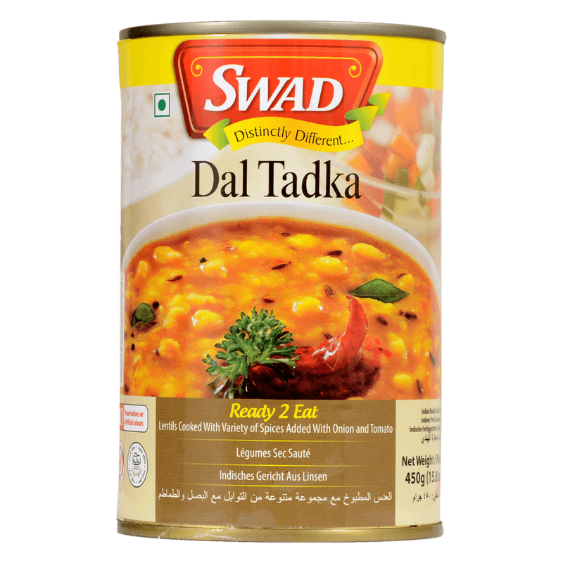 Swad Ready to Cook and EatDal Tadka Instant Mix Vegetarian Heat & Eat with No Added Preservative - 450 Grams (Pack of 2)