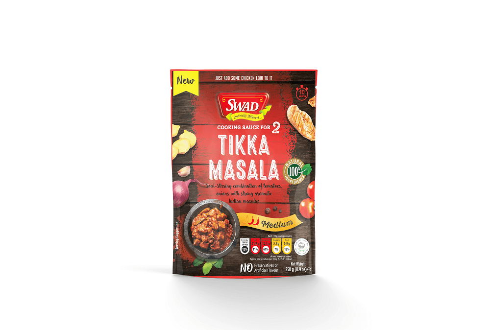 SWAD Pack of Tikka Masala Cooking Sauce | Korma Cooking Sauce | Goan Fish Curry Cooking Sauce | Butter Chicken Cooking Sauce 250g Pack of 4