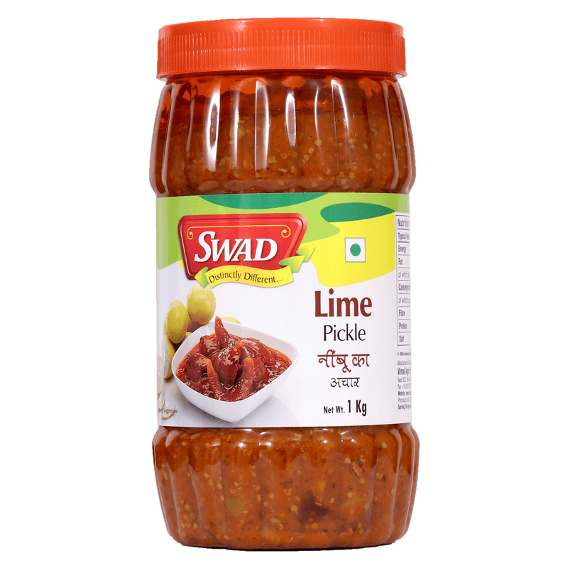 SWAD Distinctly Different and Delicious Lime Pickles and Pickles and Chutney/Nimbu Achar - 1 kg