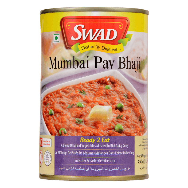Swad Ready to Cook and EatMumbai Pav Bhaji Instant Mix Vegetarian Meal with No Added Preservative - 450 Grams (Pack of 2)