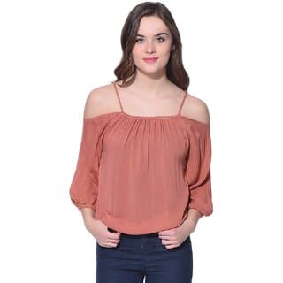 Purys Women Pink Printed Regular Top