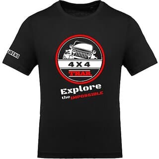 Fastbend Mens Black Printed Cotton Blend Round Neck T-Shirt