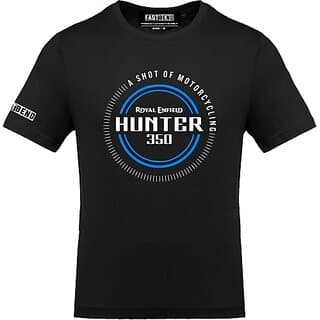 FastB Men Typography Round Neck Black T-Shirt