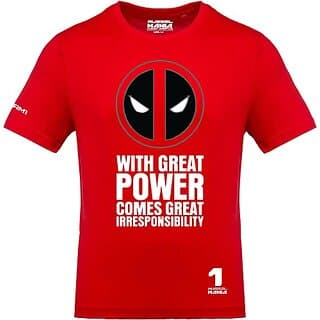 RusselMania Men Typography Round Neck Red T-Shirt