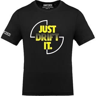 Fastbend Mens Black Printed Cotton Blend Round Neck T-Shirt