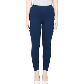 Viaan Ankle Length Ethnic Wear Legging (Dark Blue, Solid)