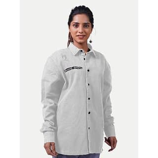 Radprix Women Solid Casual White Shirt