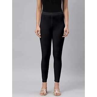 SHE PURE LUXURY WEAR Ankle Length  Ethnic Wear Legging  (Black, Solid)