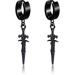 Hip Hop Style Black Earring