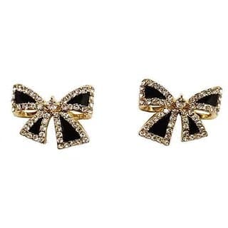 Black and Silver Bow Style Earring