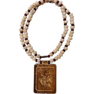 Bageshwar Dham Tulsi Mala Hanuman Ji Wood Locket 100 Original Beads Wood Chain Wood Necklace
