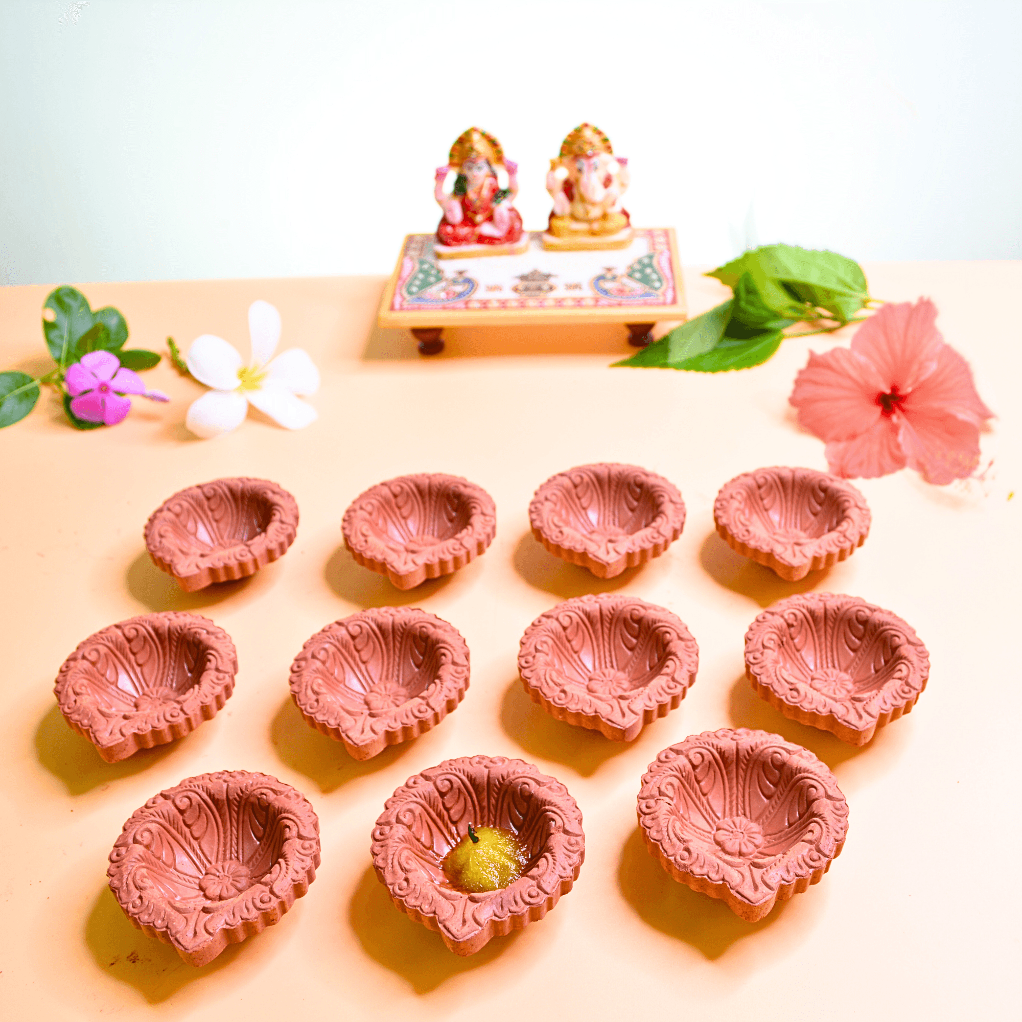 Natural Mitti Diyas for Diwali | Pack of 11