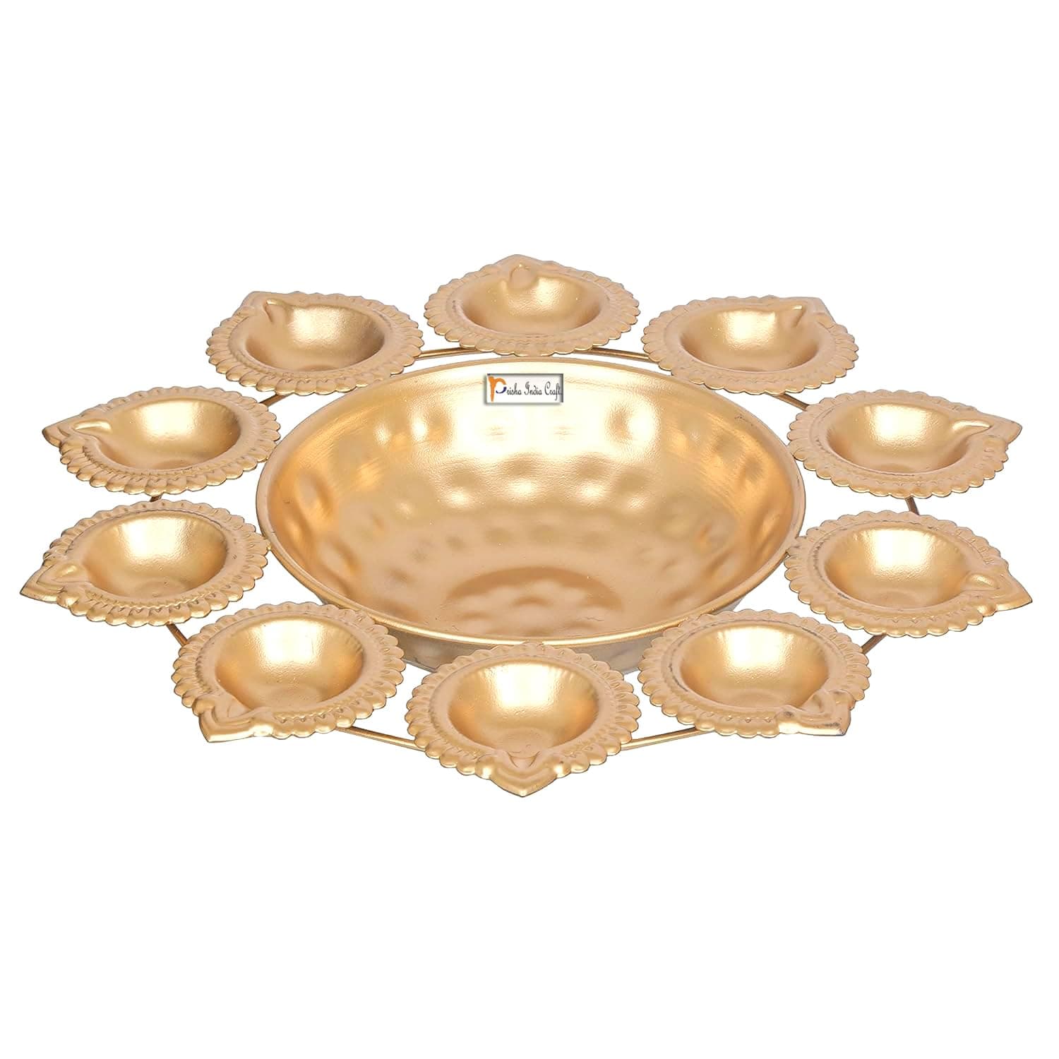 Diya Shape Flower Decorative Urli Bowl