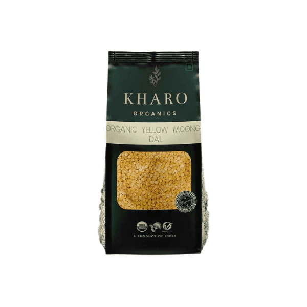 Kharo Organics Yellow Moong Dal 500 Gms Pack Of 4