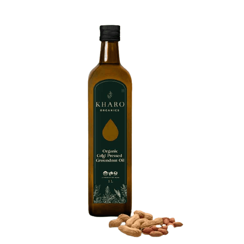 Kharo Organics Cold Pressed Organics Groundnut Oil 1 Ltr Pack Of 3