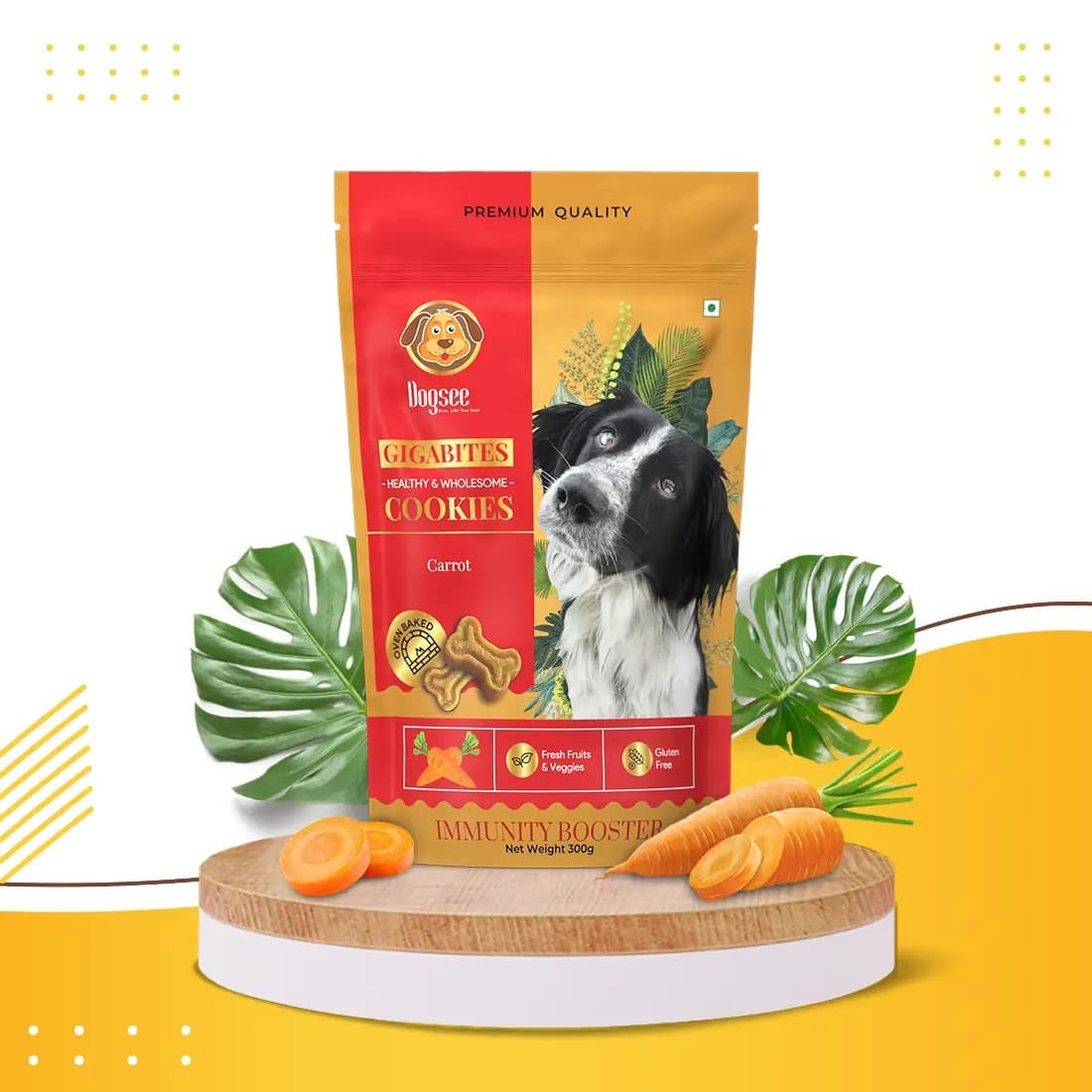 Dogsee Gigabites Carrot Cookie For Dogs 300 Gms