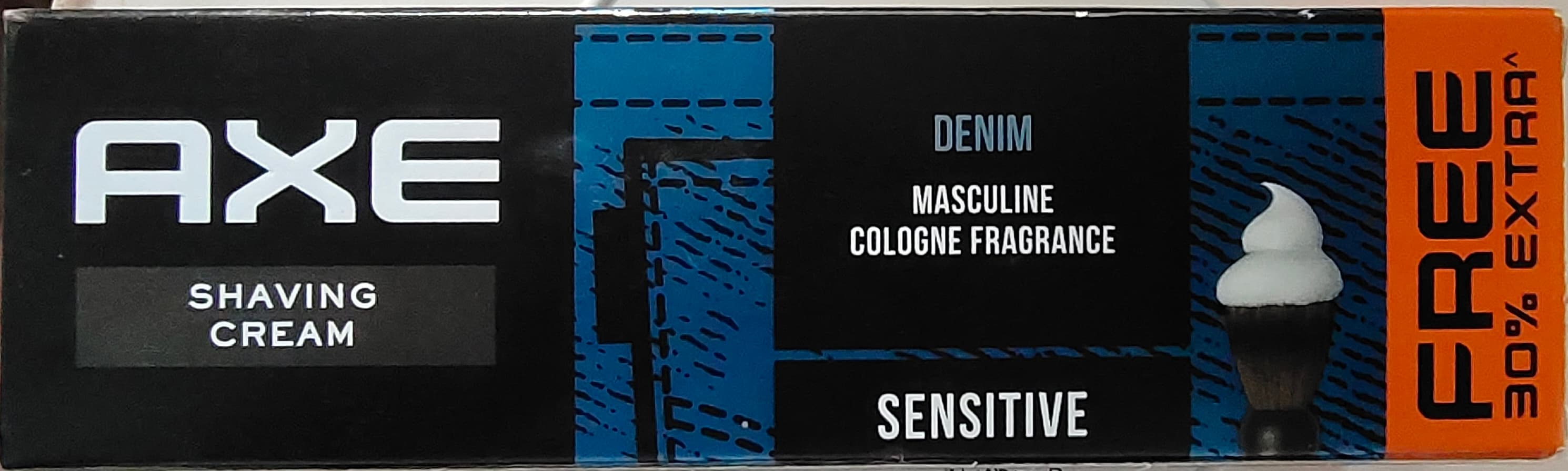 Axe shaving cream denim masculine cologne fragrance sensitive