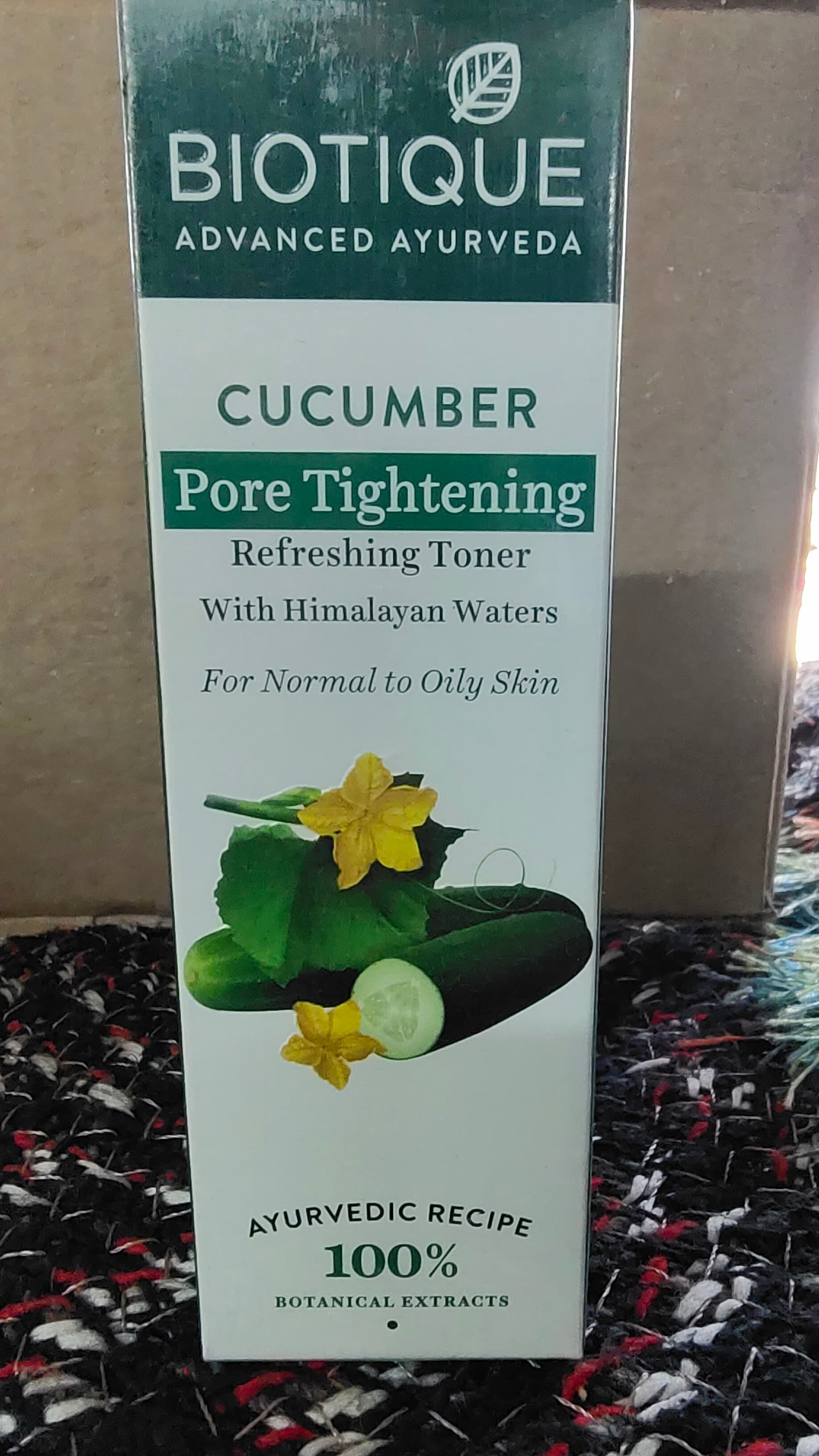 Biotique advanced ayurveda cucumber pore tightening refreshing toner with Himalayan waters for normal to oily skin