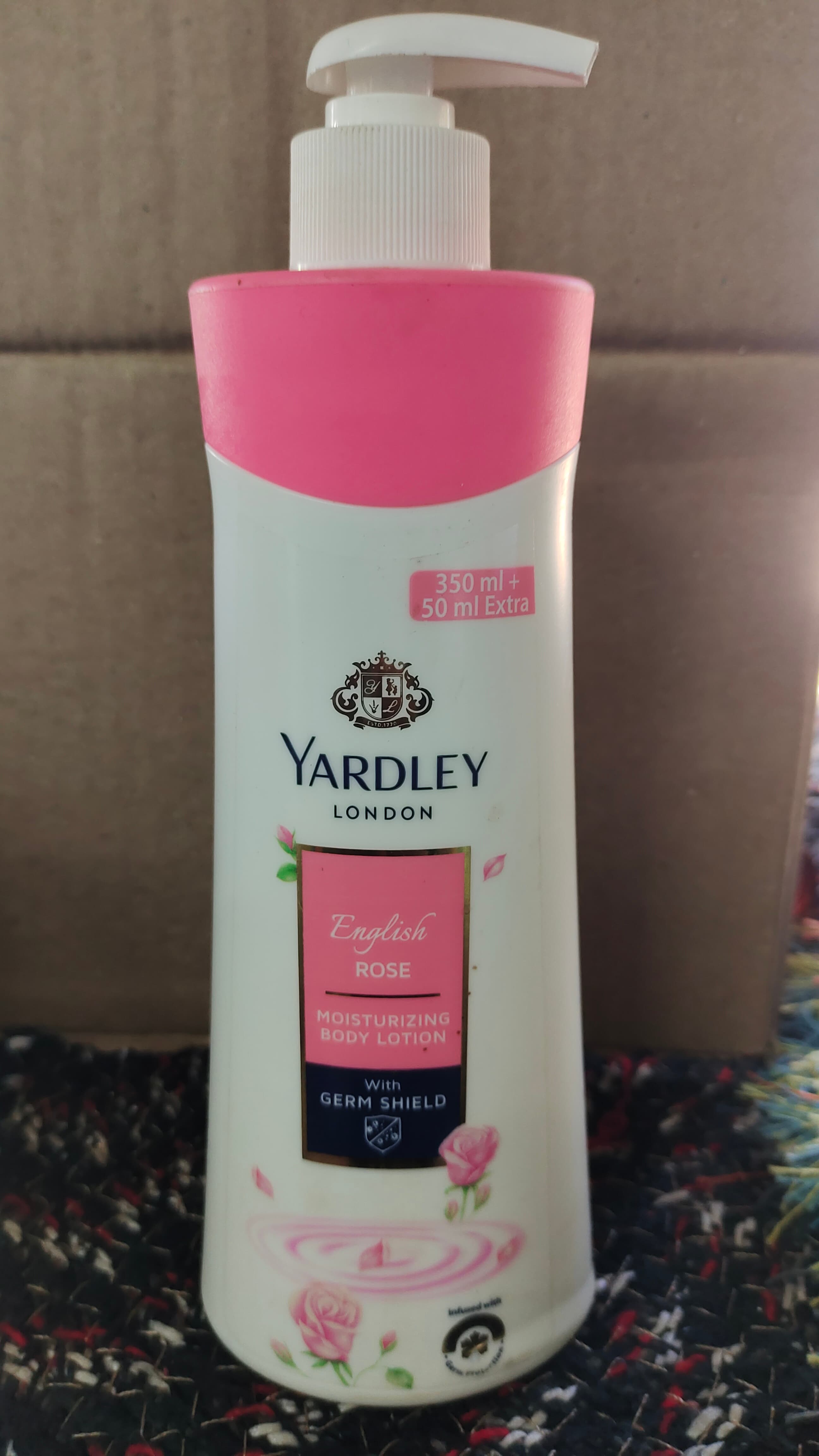 Yardley London English rose moisturizing body lotion with germ shield