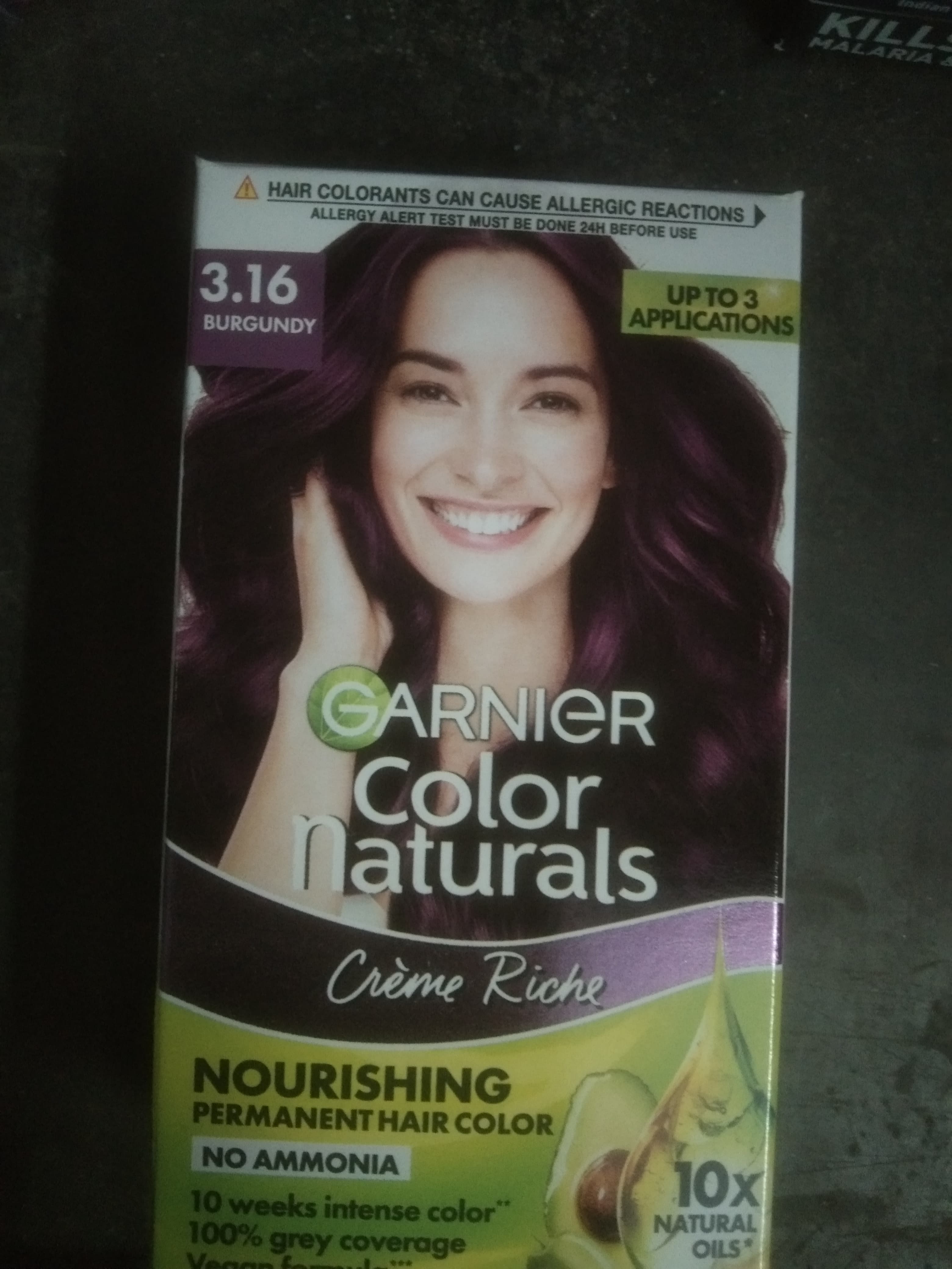 Garnier colour natural creme 3.16 burgundy