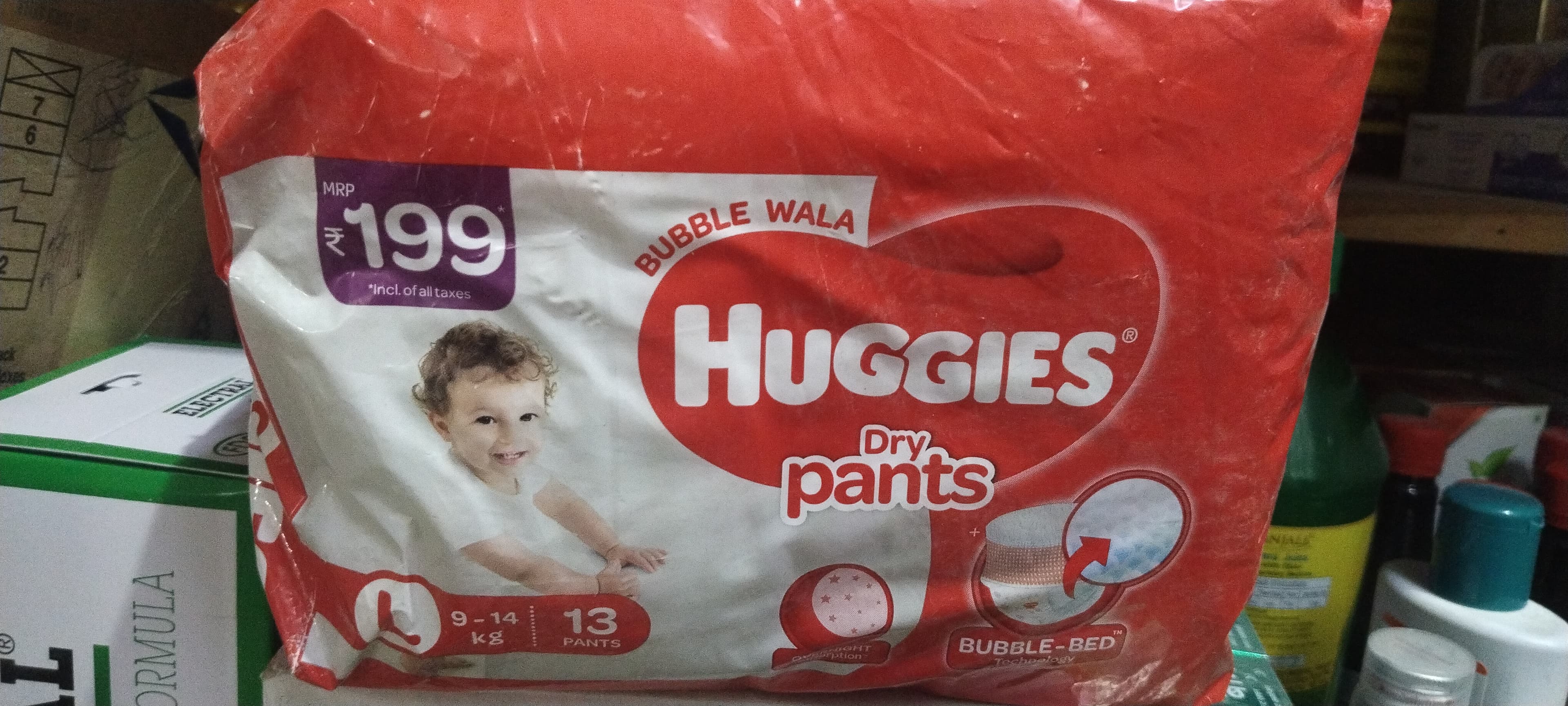 Huggies dry pants bubble wala large