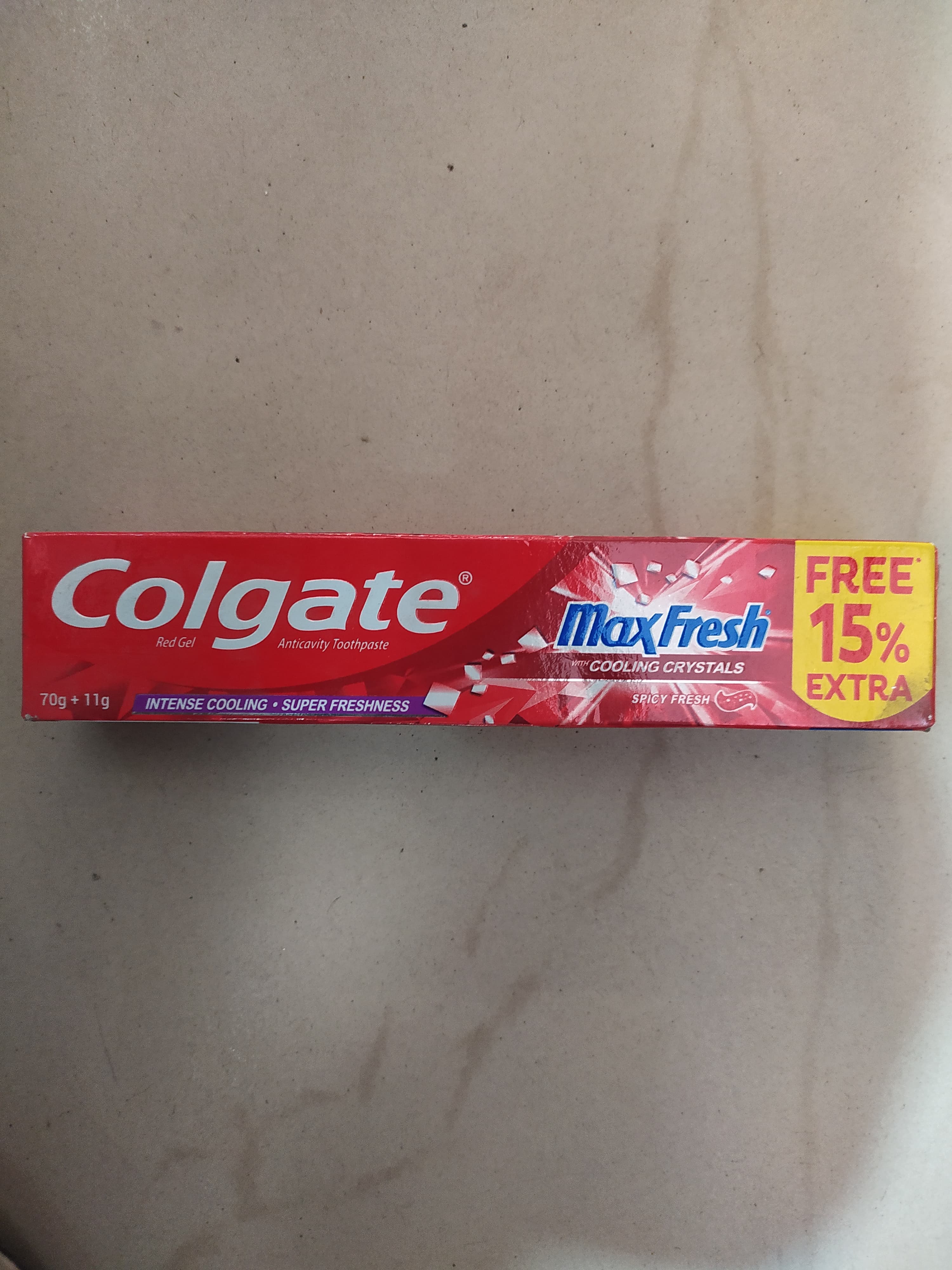 colgate Anticavity toothpaste Max fresh Cooling crystals Spicy fresher Red gel