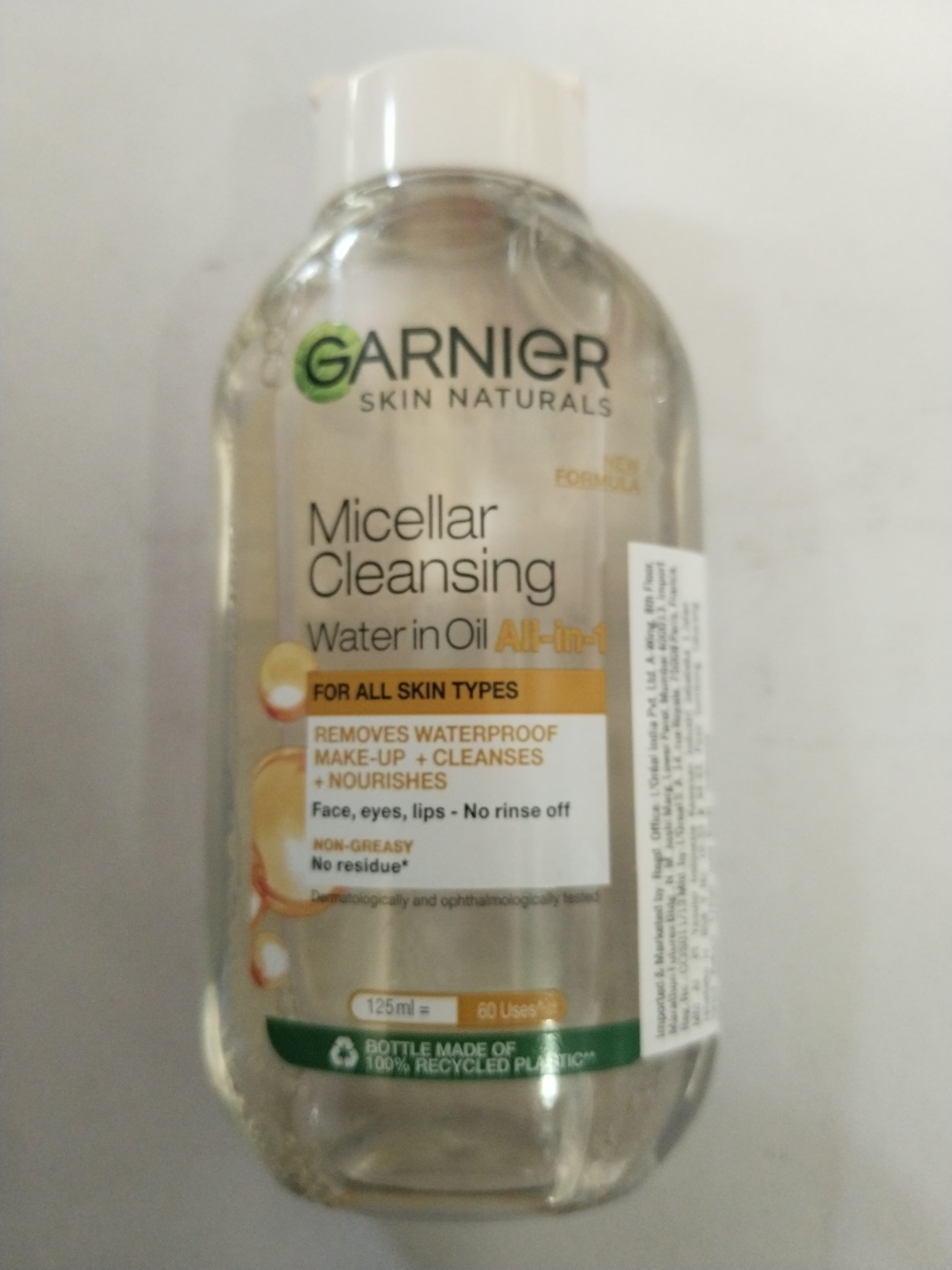 Garnier Skin naturals Micellar Cleansing Water in oil all-in-1 Removes waterproof Make-up +cleanses