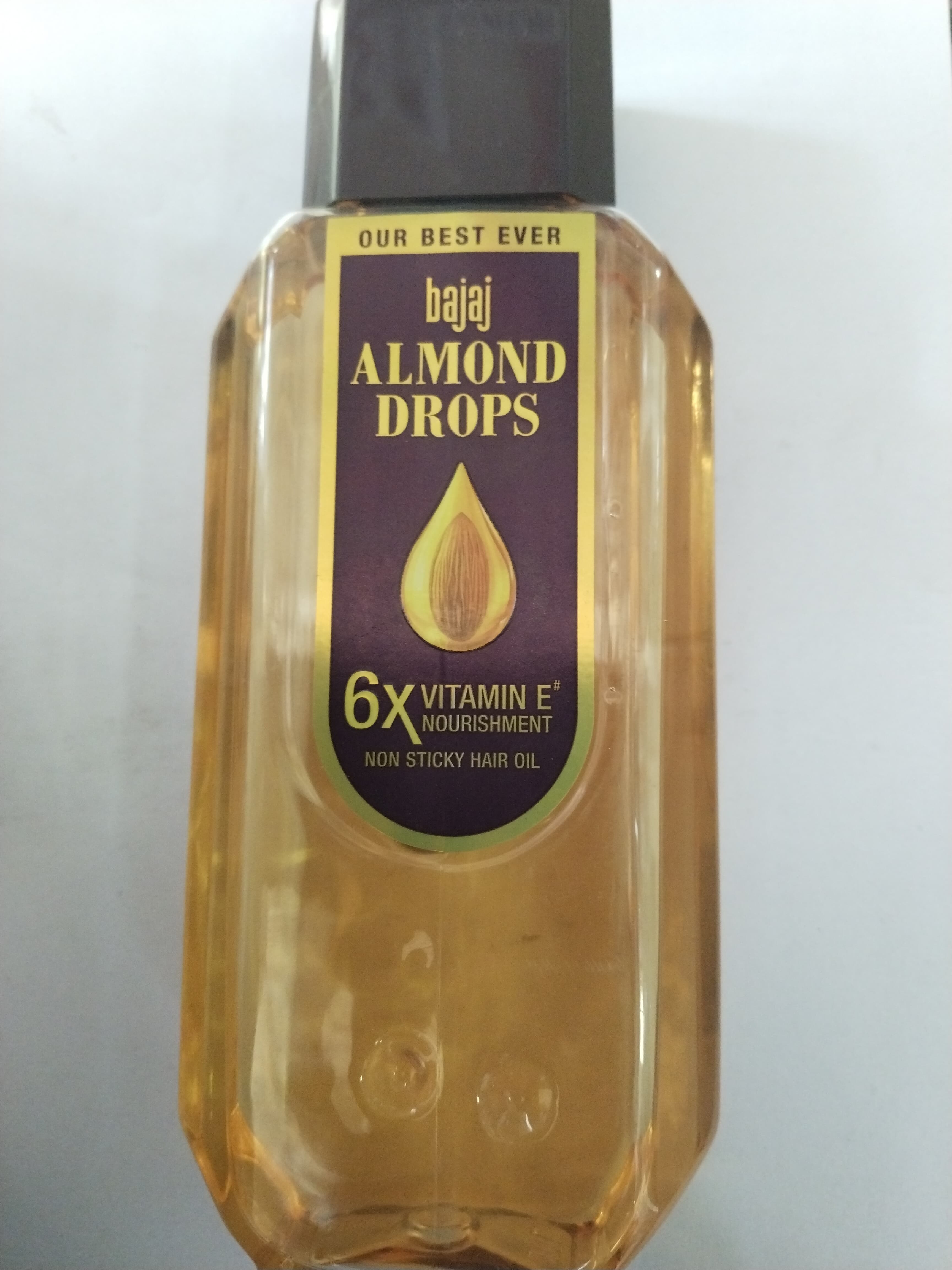 Bajaj Almond Drops 6x vitamin e Nourishment Non sticky hair oil