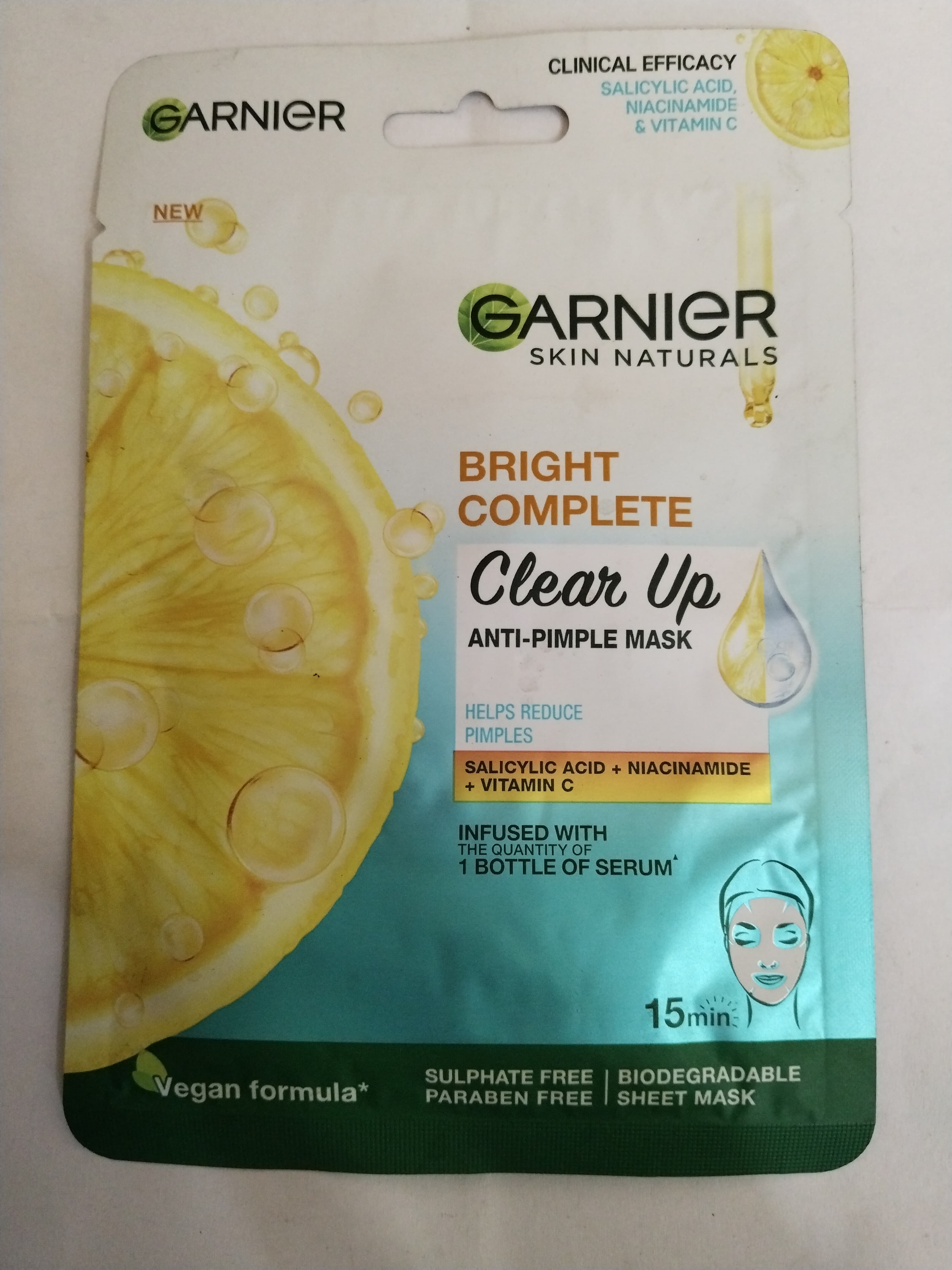 Garnier Skin naturals Bright Complete Clear up Anti-pimple mask