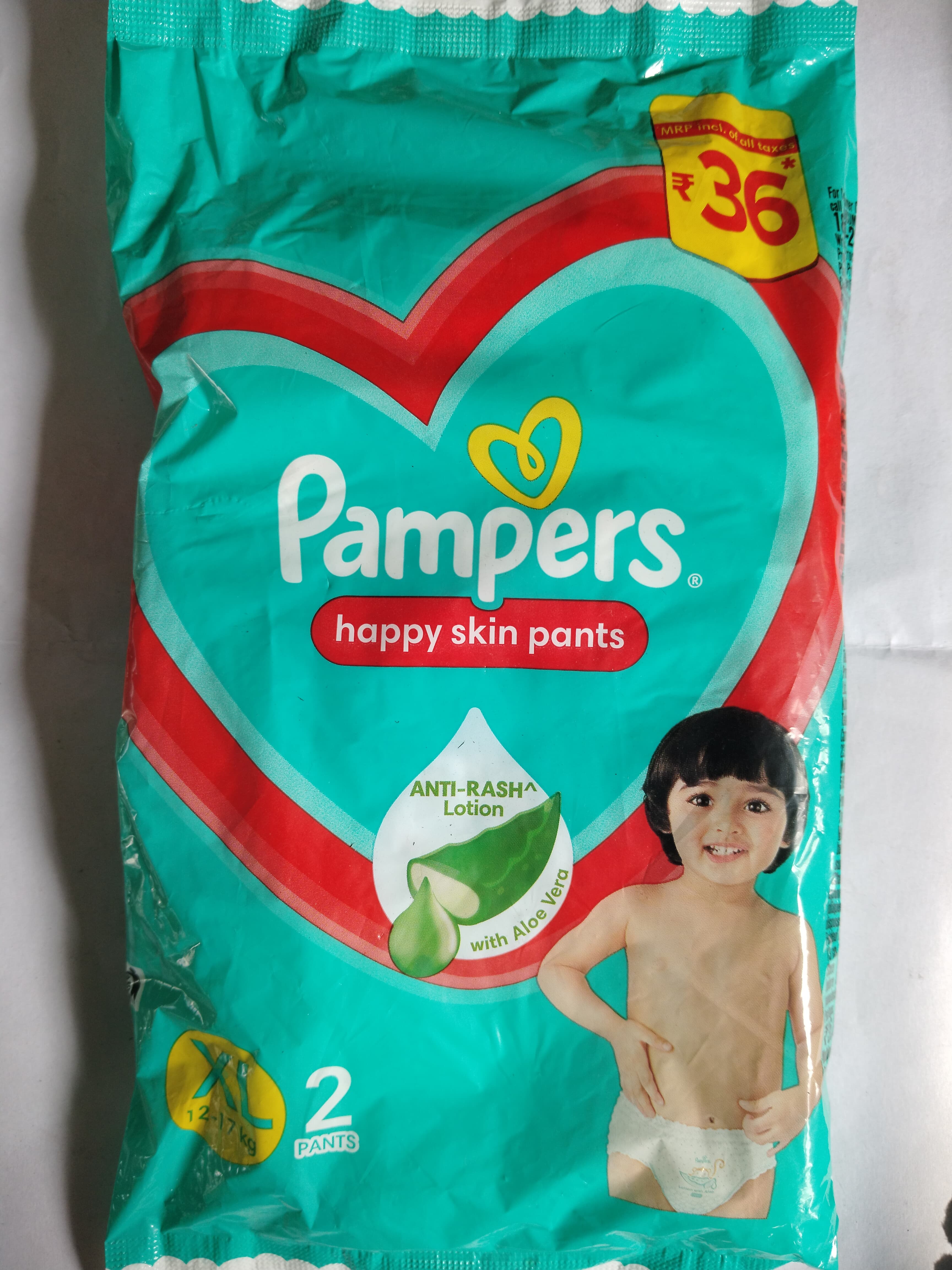 Pampers Happy skin pants Anti-rash Lotion With aloe XL 12-17kg