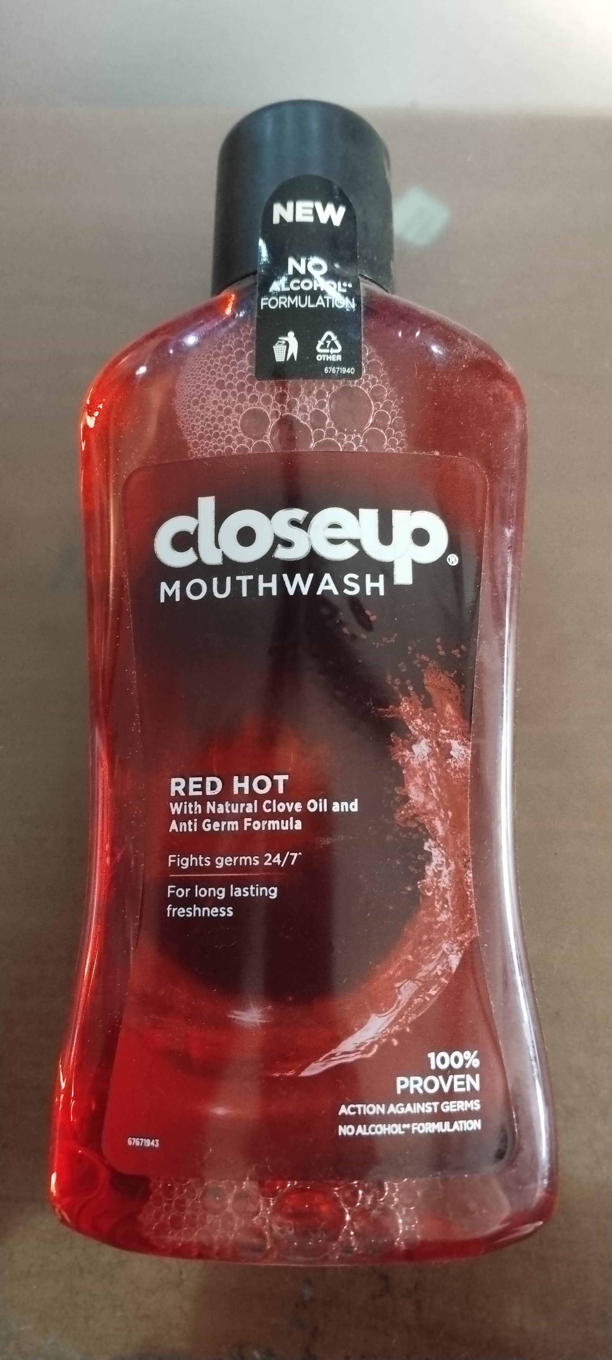 Closeup. Mouthwash