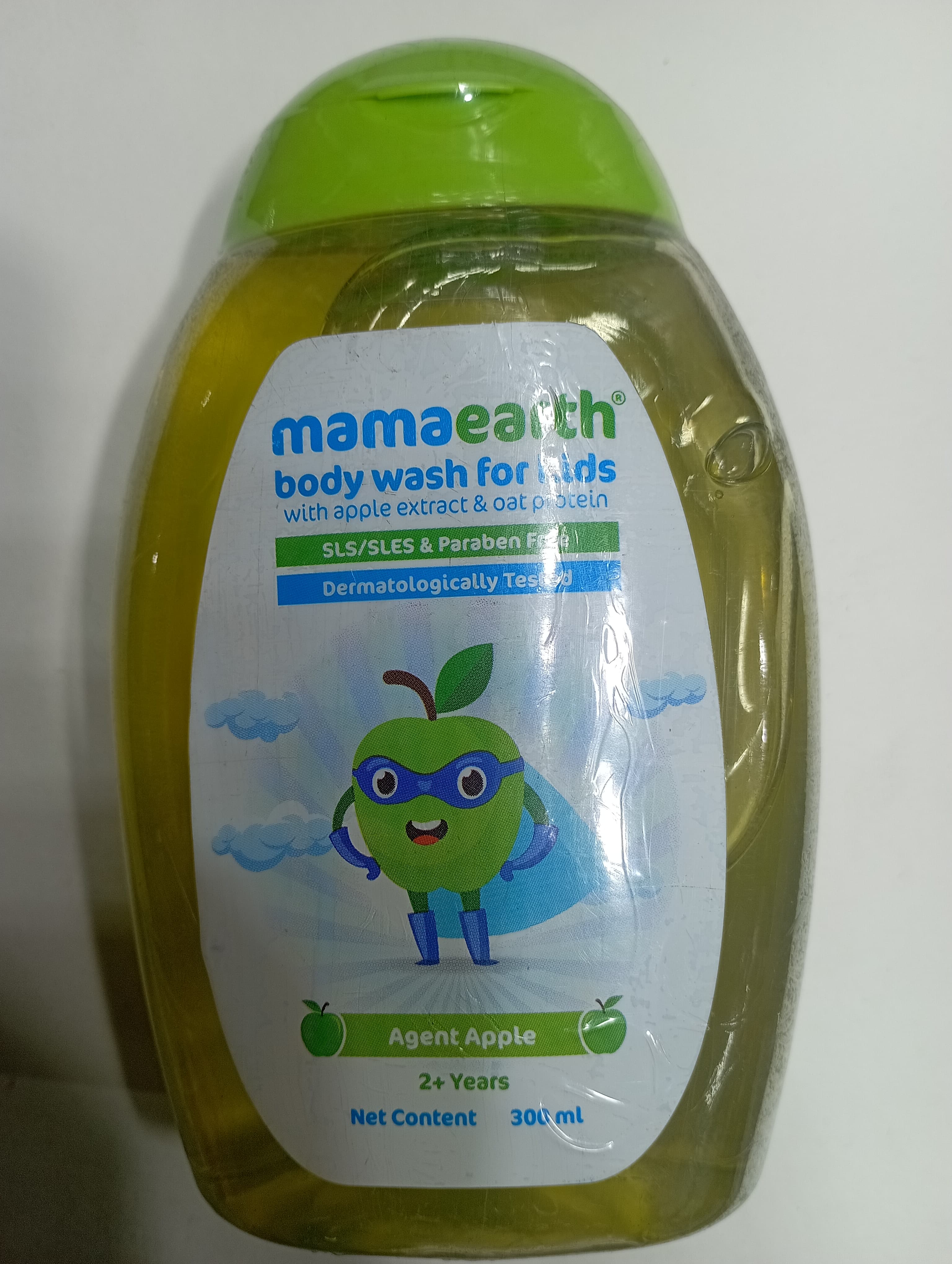 Mamaearth bady wash for kids with apple extract & pata protein agent apple 2+years 300ml