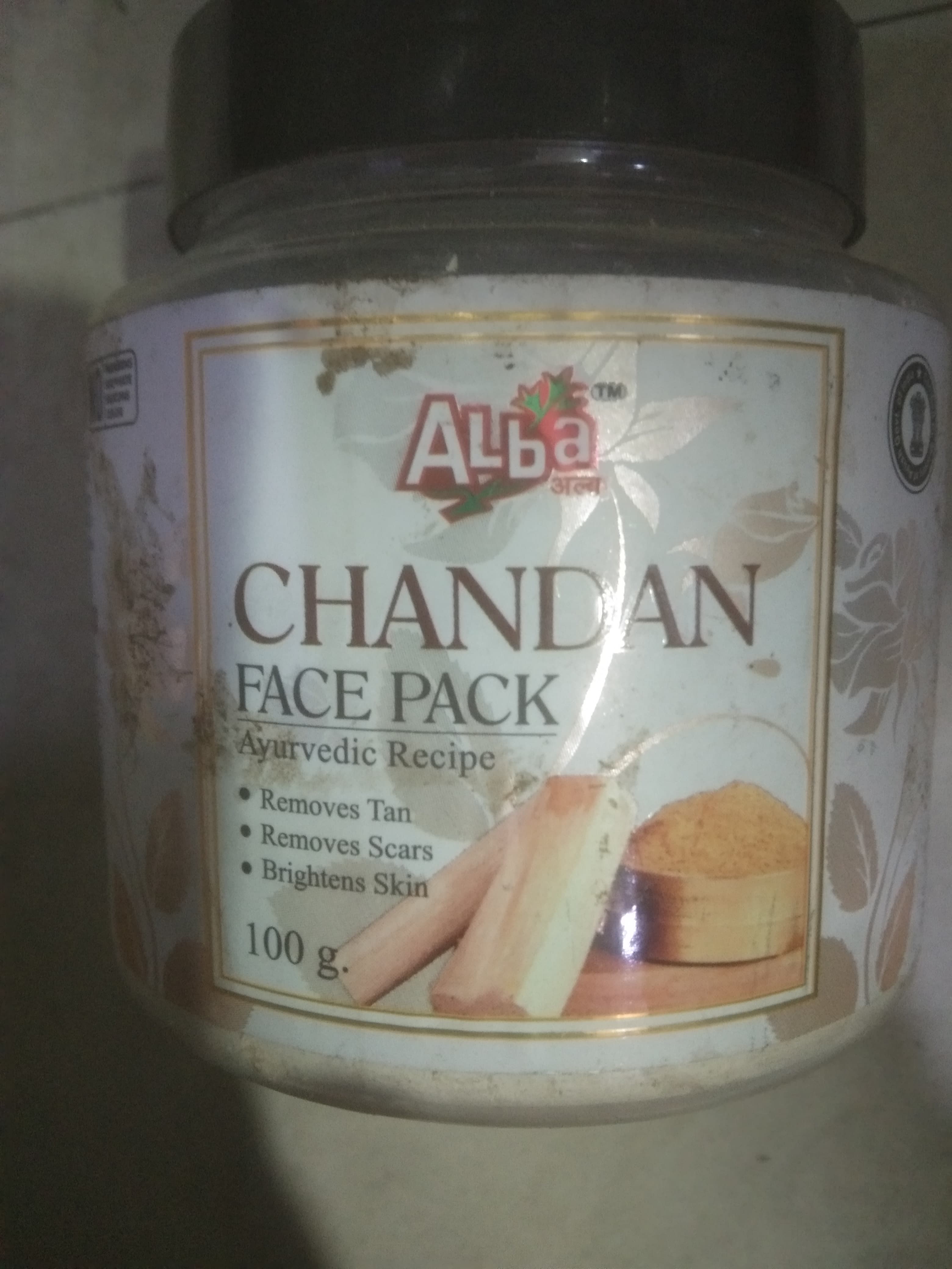 Alba Chandan Face pack Ayurvedic recipe Removes tan Removes scars . brightens skin