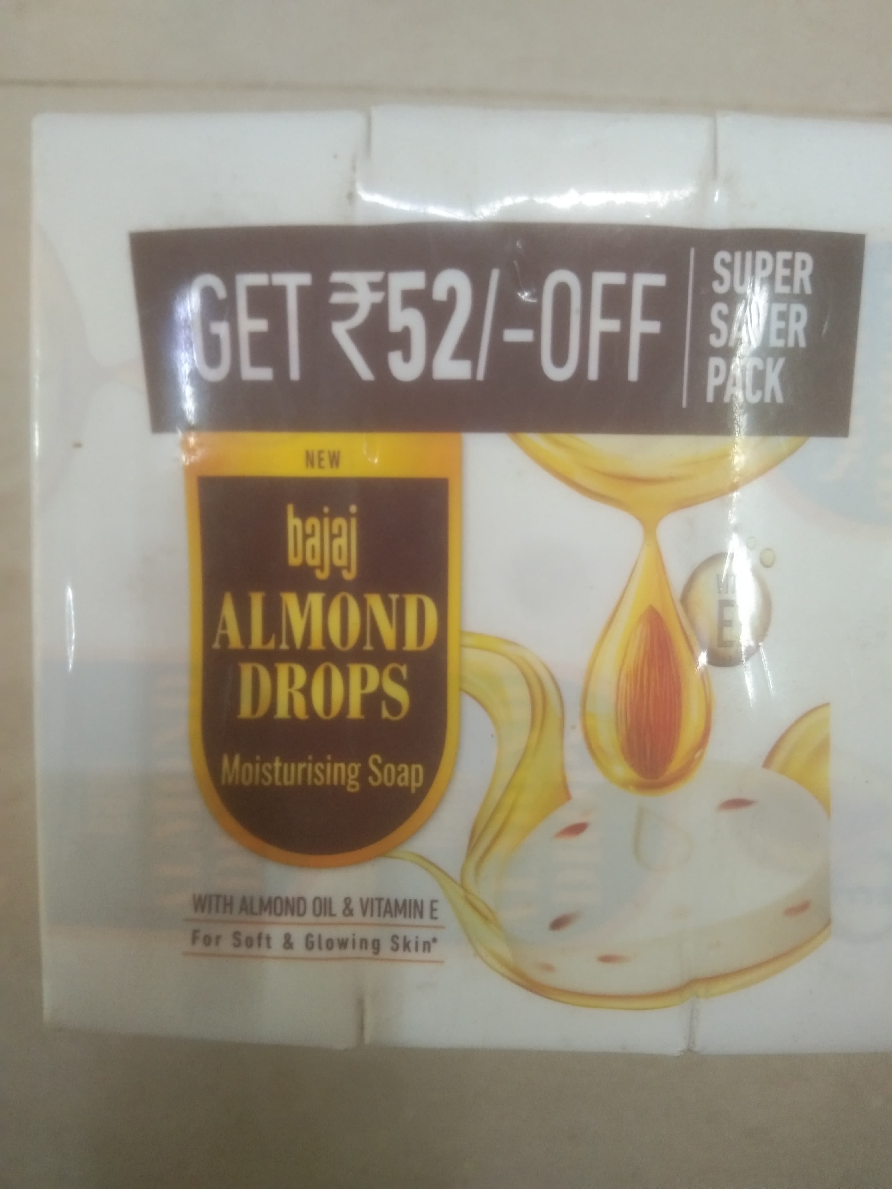 Bajaj Almond Drops Moisturising soap With almond oil & vitamin e