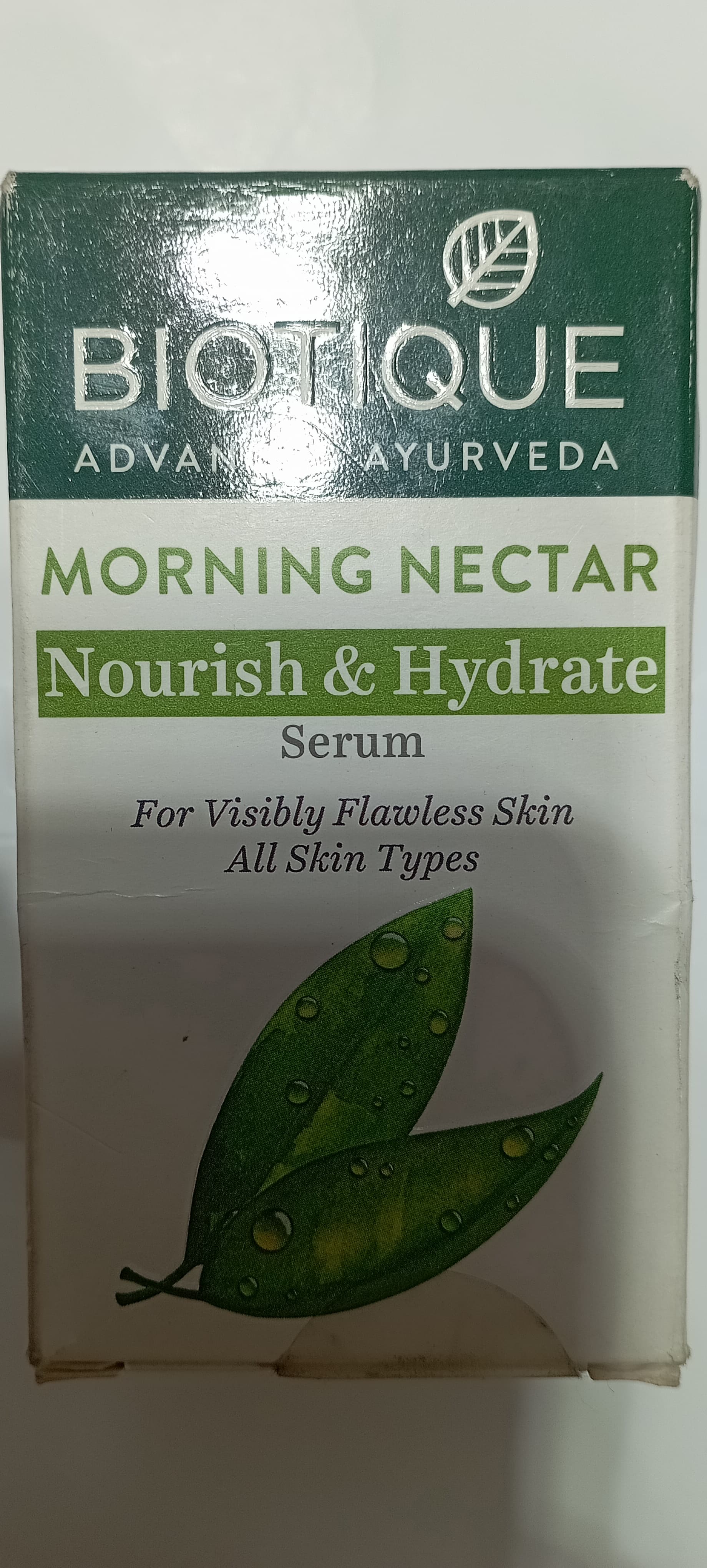BIOTIQUE ADVANCED AYURVEDA Morning Nectar Nourish & Hydrate serum for visibly flawless skin all skin types