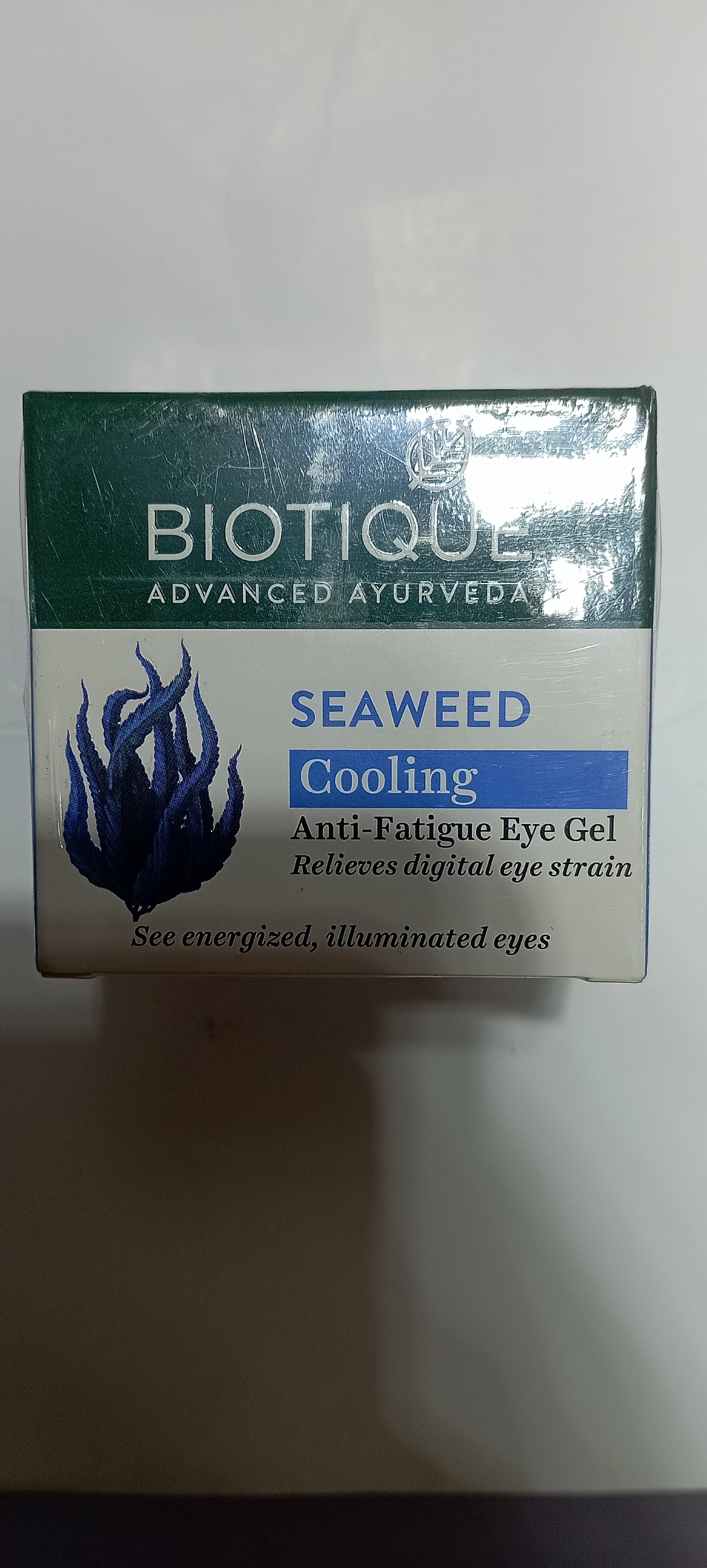BIOTIQUE ADVANCED AYURVEDA SEAWEED COOLING ANTI FATIGUE EYE GEL RELIVES DIGITAL EYE STRAIN 15 G
