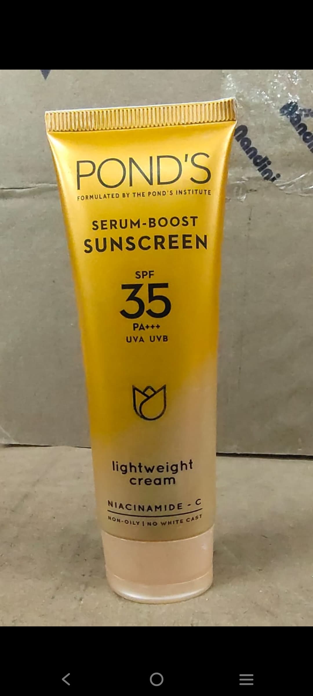 Ponds serum boost sun cream SPF 35