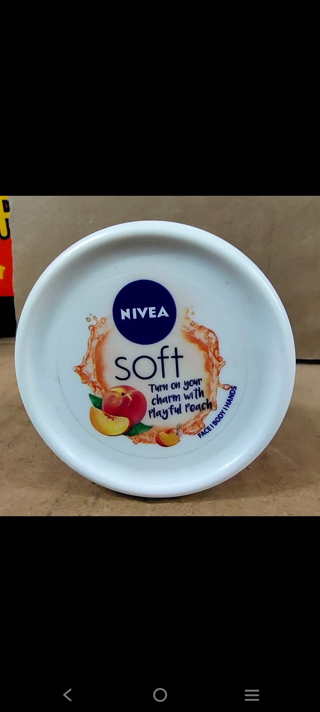 Nivea soft peach cream