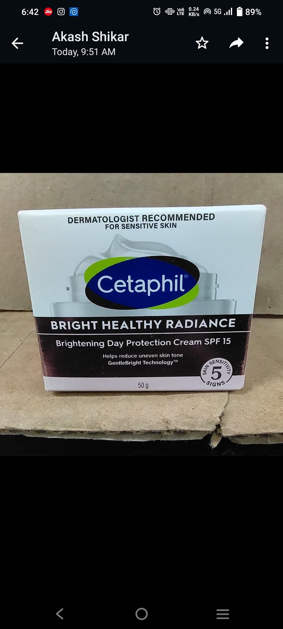 Cetaphil bright healthy radiance day cream SPF 15