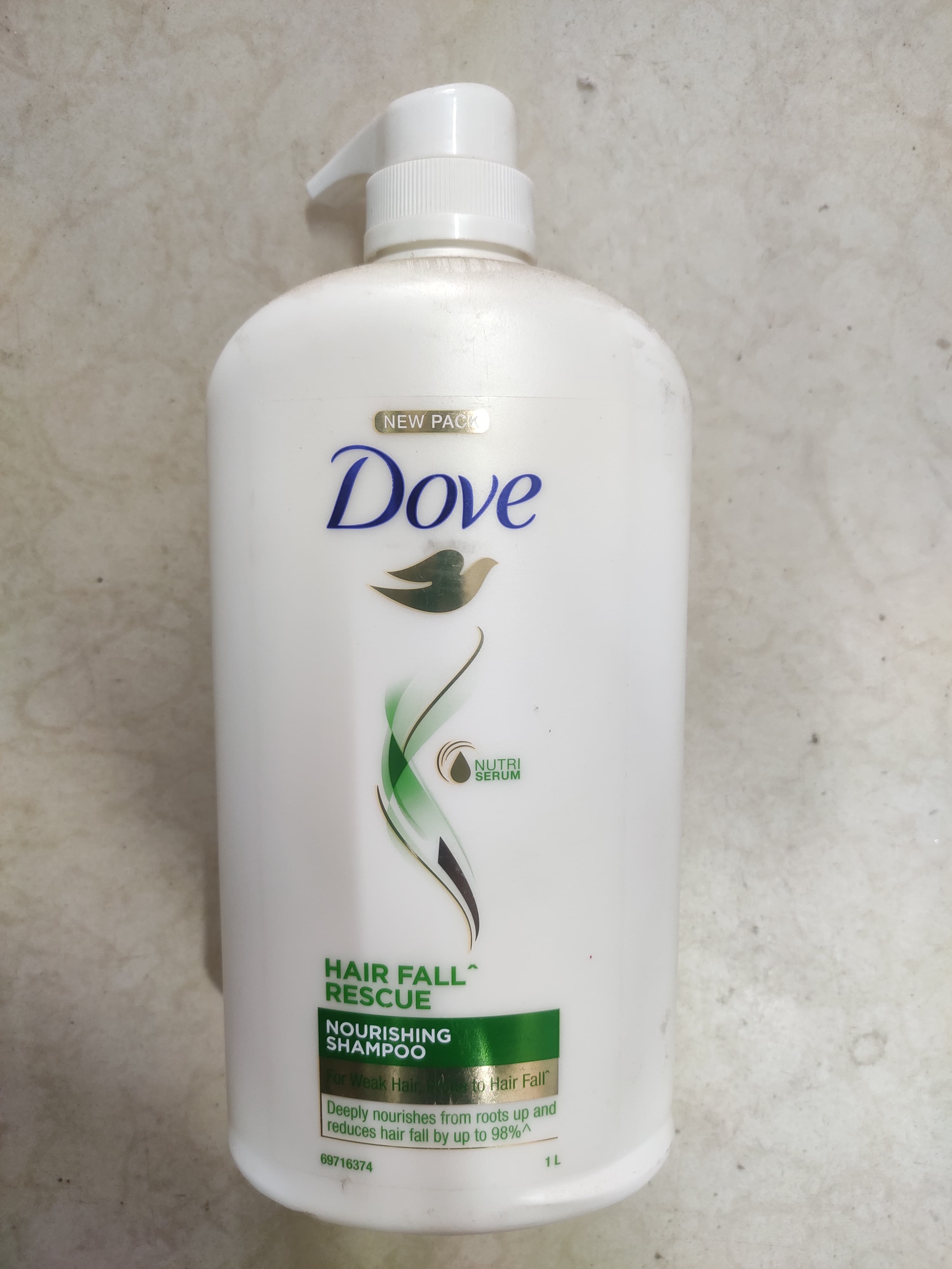Dove Hair fall Rescue Nourishing Shampoo Nutri Serum For weak hair, prone to hair fall Deeply nourishes from roots up and