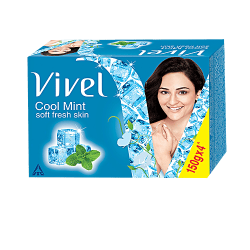 Vivel Bathing Soap - Cool Mint, 600 g ( Pack of 4)