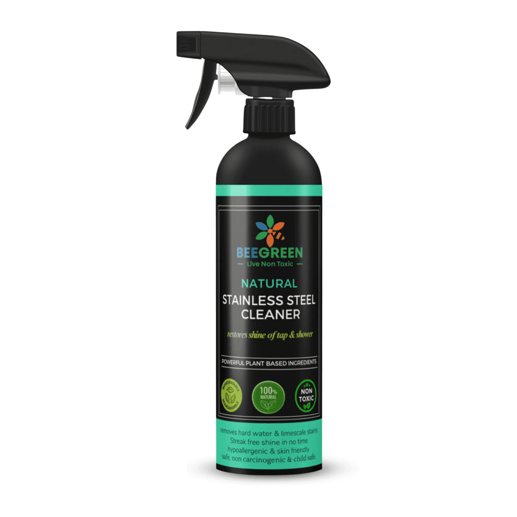 Beegreen Stainless Steel Cleaner - 500 ml| Removal of Lime Scale| 100% Natural & Plant based Ingredients | Non Toxic | Chemical Free | Alcohol & Sulphates Free | Family Safe