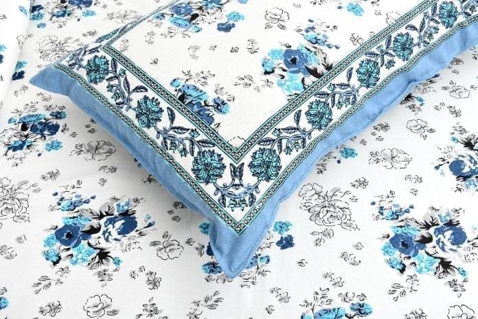 3001-Hometrade India-Standard King Size (90*108 Inches) Double Bedsheet With 2 Pillow Cover-RJ-14-Jaipur lining-3630