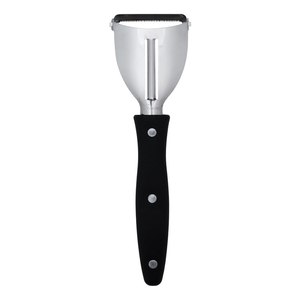 SNOKE® 2 in 1 Y Peeler , Peeler cutter , peeler for vegetables pack of 1 Silver color Blade with black color Strong Plastic Handle For Better Grip.