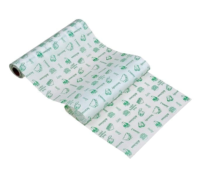 Greaseproof Wrapping Paper Roll - 100% Recyclable, Disposable, and Eco-Friendly